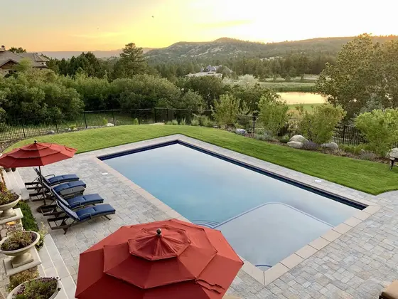 Completed landscape work