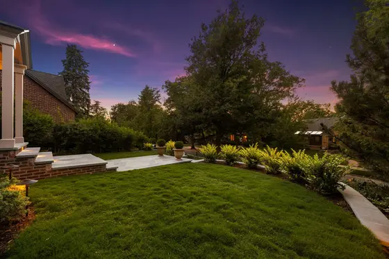 Completed landscape work